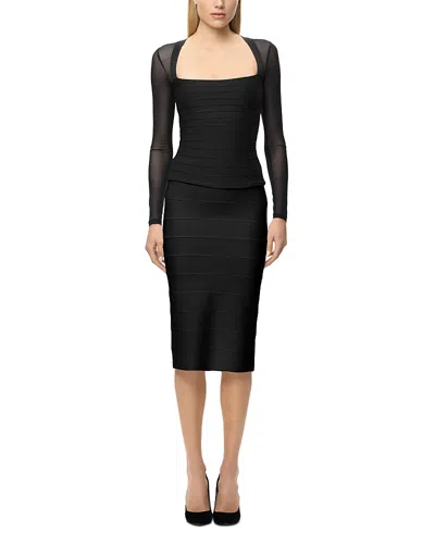 Herve Leger The Yasmin Top In Black