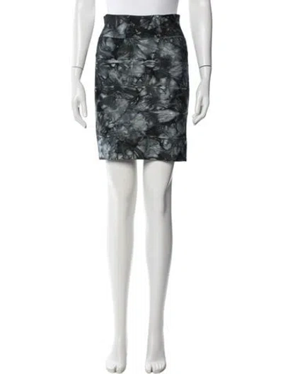 Pre-owned Herve Leger Tie-dye Print Mini Skirt In Blue