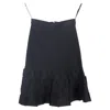 Herve Leger Tiered Mini Skirt In Black Rayon In Black