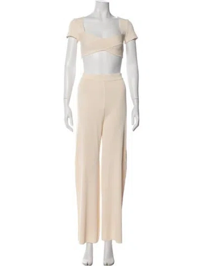 Pre-owned Herve Leger Vintage 1990's Pant Set In Neutral