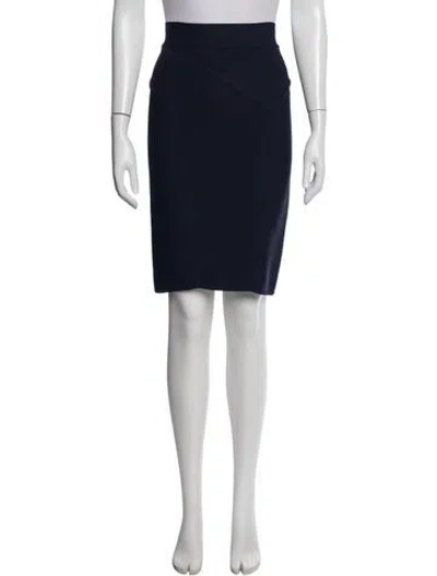Pre-owned Herve Leger Vintage Knee-length Skirt In Blue