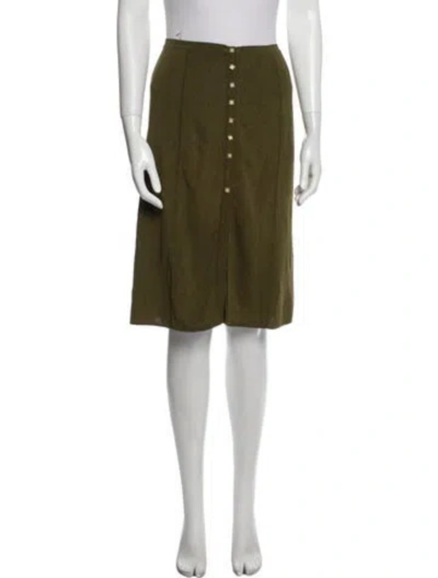 Pre-owned Herve Leger Vintage Knee-length Skirt In Green