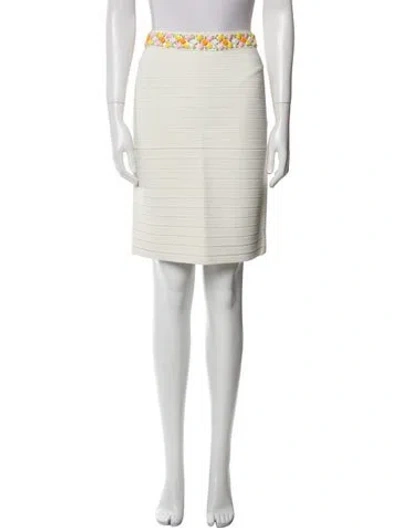 Pre-owned Herve Leger Vintage Knee-length Skirt In Neutral