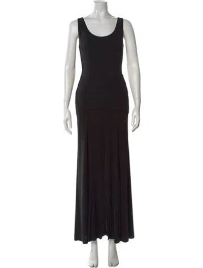 Pre-owned Herve Leger Vintage Long Dress In Black