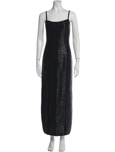 Pre-owned Herve Leger Vintage Long Dress In Black