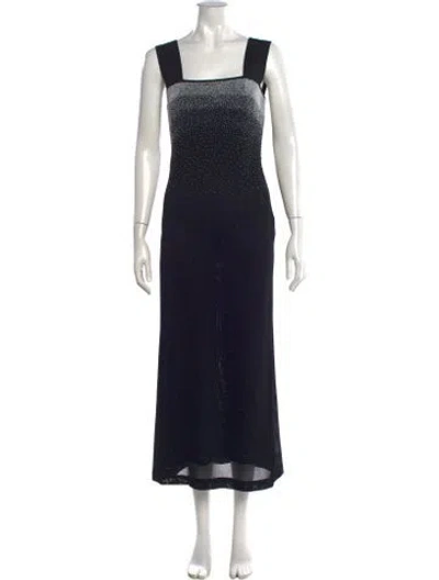 Pre-owned Herve Leger Vintage Long Dress In Black