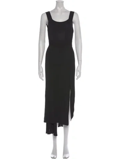 Pre-owned Herve Leger Vintage Midi Length Dress In Black