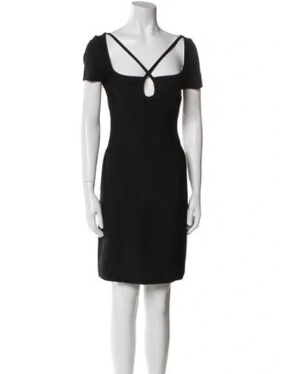 Pre-owned Herve Leger Vintage Mini Dress In Black