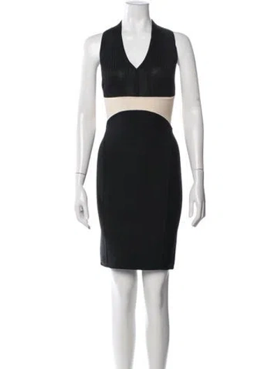 Pre-owned Herve Leger Vintage Mini Dress In Black