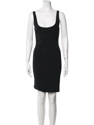 Pre-owned Herve Leger Vintage Mini Dress In Black