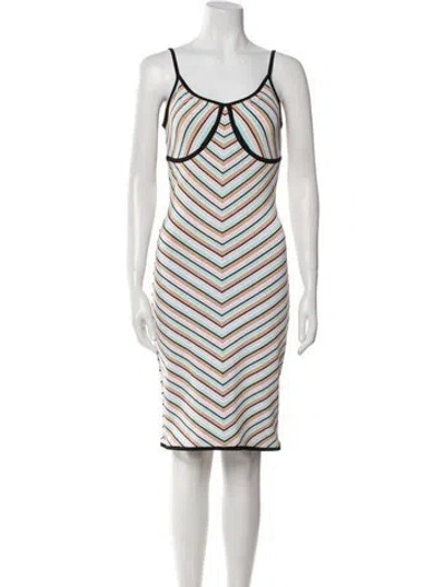 Pre-owned Herve Leger Vintage Mini Dress In Multi