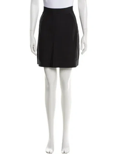 Pre-owned Herve Leger Vintage Mini Skirt In Black