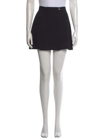 Pre-owned Herve Leger Vintage Mini Skirt In Black
