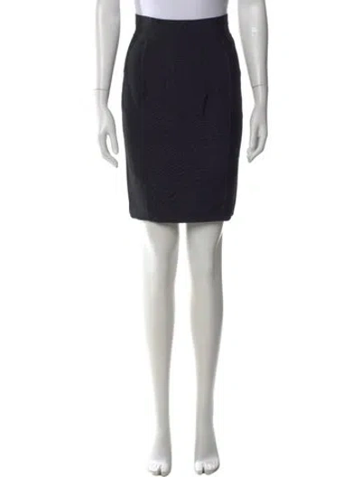 Pre-owned Herve Leger Vintage Mini Skirt In Black