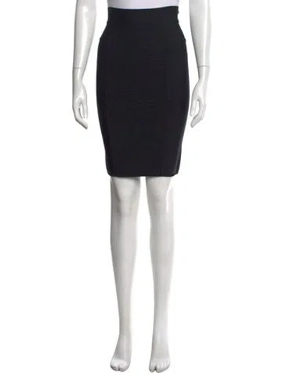 Pre-owned Herve Leger Vintage Mini Skirt In Black