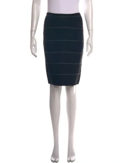 Pre-owned Herve Leger Vintage Mini Skirt In Black