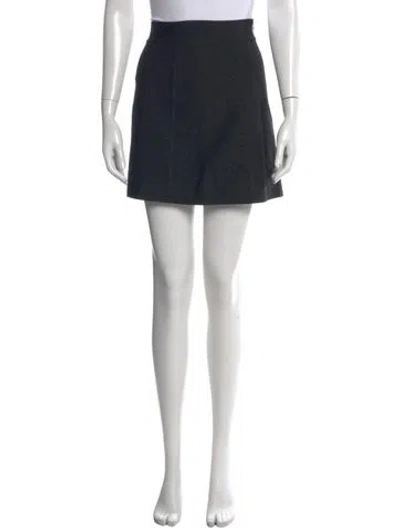 Pre-owned Herve Leger Vintage Mini Skirt In Blue