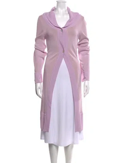 Pre-owned Herve Leger Vintage Open Front Sweater In Purple