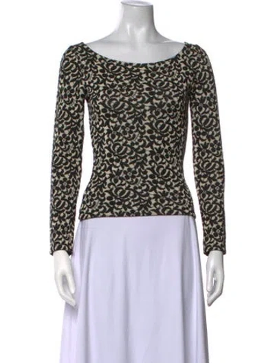 Pre-owned Herve Leger Vintage Patterned Top In Multicolor