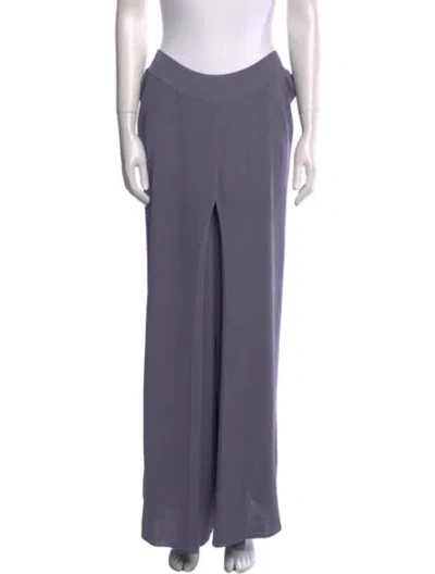 Pre-owned Herve Leger Vintage Wide Leg Pants In Purple