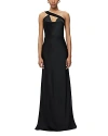 Herve Leger Vivian Satin Gown In Black