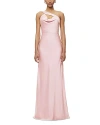 Herve Leger Vivian Satin Gown In Quartz