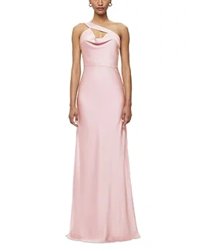 Herve Leger Vivian Satin Gown In Quartz