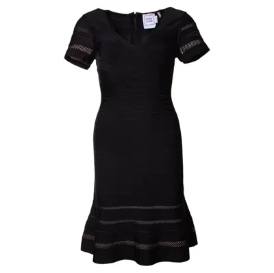 Pre-owned Herve Leger , Viviana Dress In Black