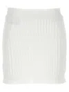 Herve Leger Hervé Léger 'ottoman Low Rise Mini' Skirt In White