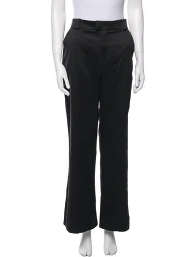 Pre-owned Herve Leger Wide Leg Pants In Black