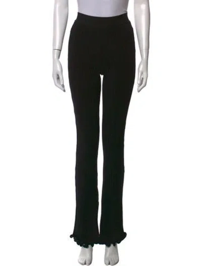 Pre-owned Herve Leger Wide Leg Pants In Black