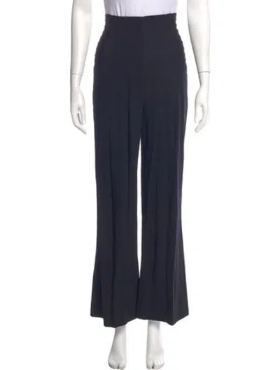 Pre-owned Herve Leger Wide Leg Pants In Black