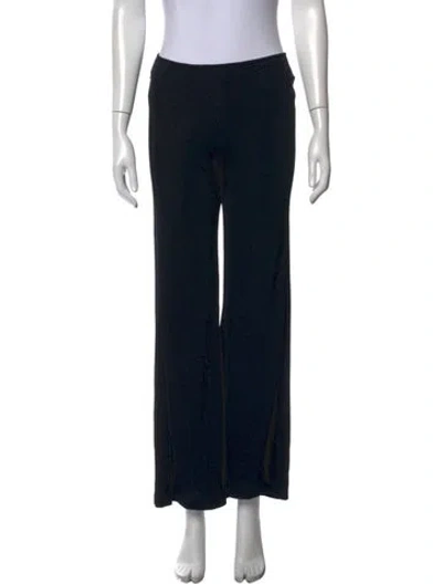 Pre-owned Herve Leger Wide Leg Pants In Black