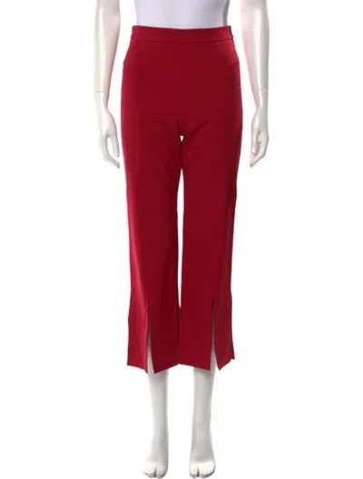 Pre-owned Herve Leger Wide Leg Pants In Red