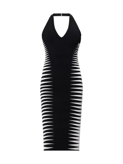 Herve Leger Women's Amaris Colorblocked Midi-dress In Black
