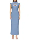 Herve Leger Women's Cap Sleeve Bodycon Maxi Dress In True Blue