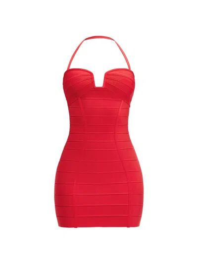 Herve Leger Women's Holly Bandage Minidress In Red
