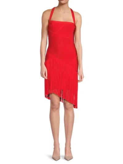 Herve Leger Women's Josephine Fringe Bandage Minidress