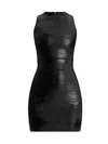 Herve Leger Women's Quinn Bandage Minidress In Black Foil