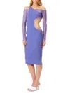 Herve Leger Women's Ribbed Cutout Midi Sweater Dress In Royal