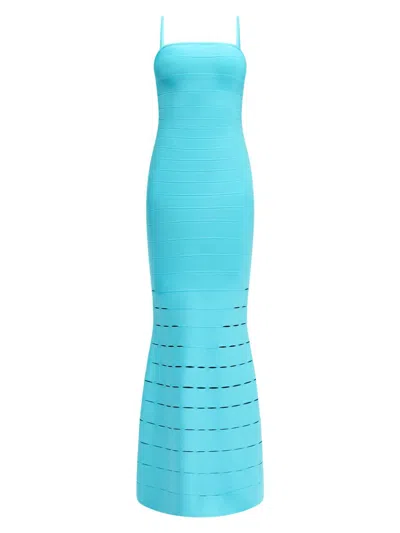 Herve Leger Women's The Elora Bandage Gown In Blue