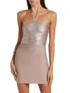 Herve Leger Emili Sequin Mini Dress In Bare