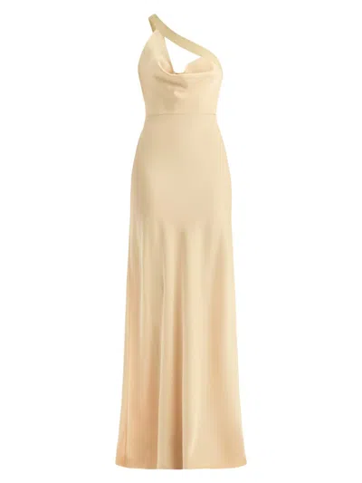 Herve Leger Women's The Fiora Metallic Satin Gown In Gold