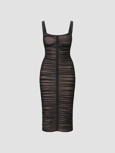 Herve Leger Women's The Gloria Bandage Midi Dress In Black