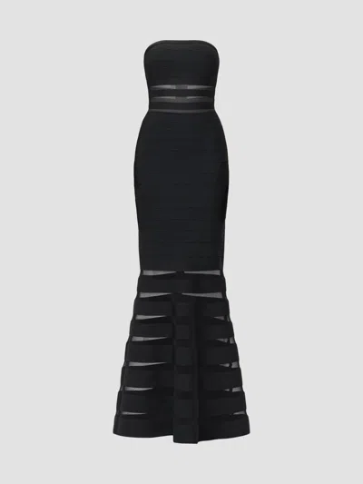 Herve Leger Women's The Kate Strapless Gown In Black