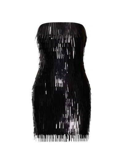 Herve Leger Women's The Keira Fringed Minidress In Black