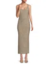 Herve Leger Women's The Madeline Sequin Side Slit Midi Dress In Latte