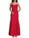 Herve Leger Women's The Sara Sweetheart Gown In Lipstick Red