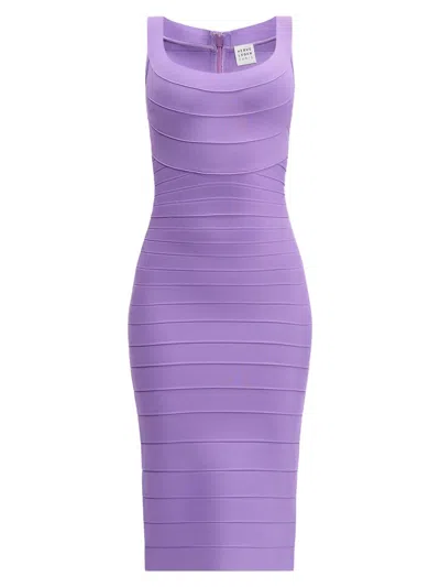 Herve Leger Women's The Solara Bandage Midi-dress In Purple