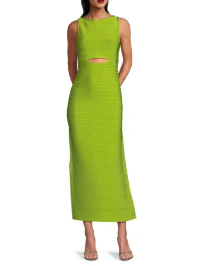 Herve Leger Women's The Tanya Sleeveless Cut-out Gown